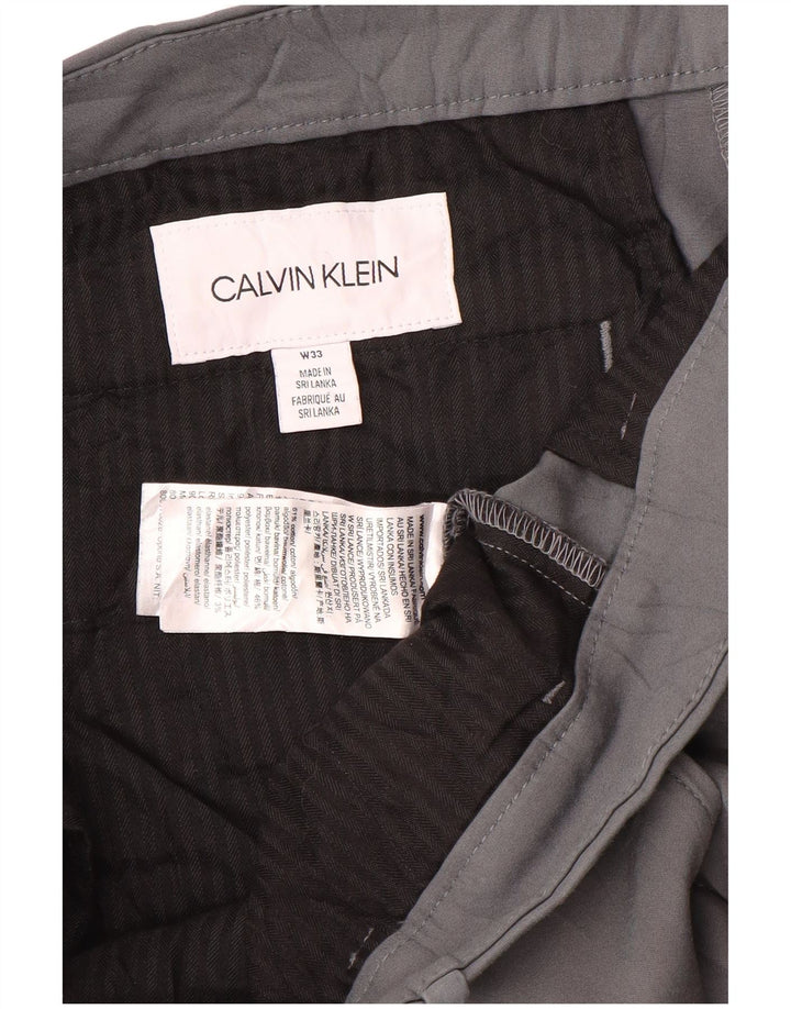 Calvin Klein Herren Chinoshorts W33 mittelgraue Baumwolle