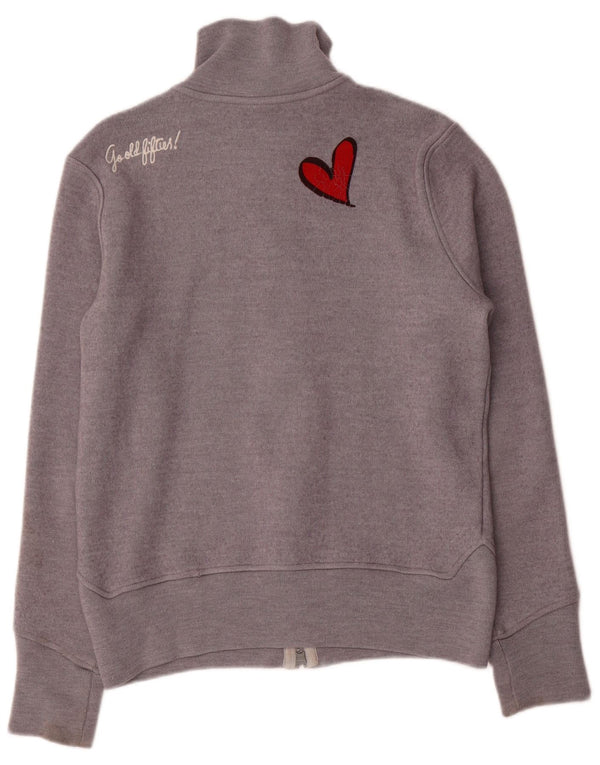 Sweet Years Damen-Cardigan mit Grafik, UK 18, XL, graue Wolle