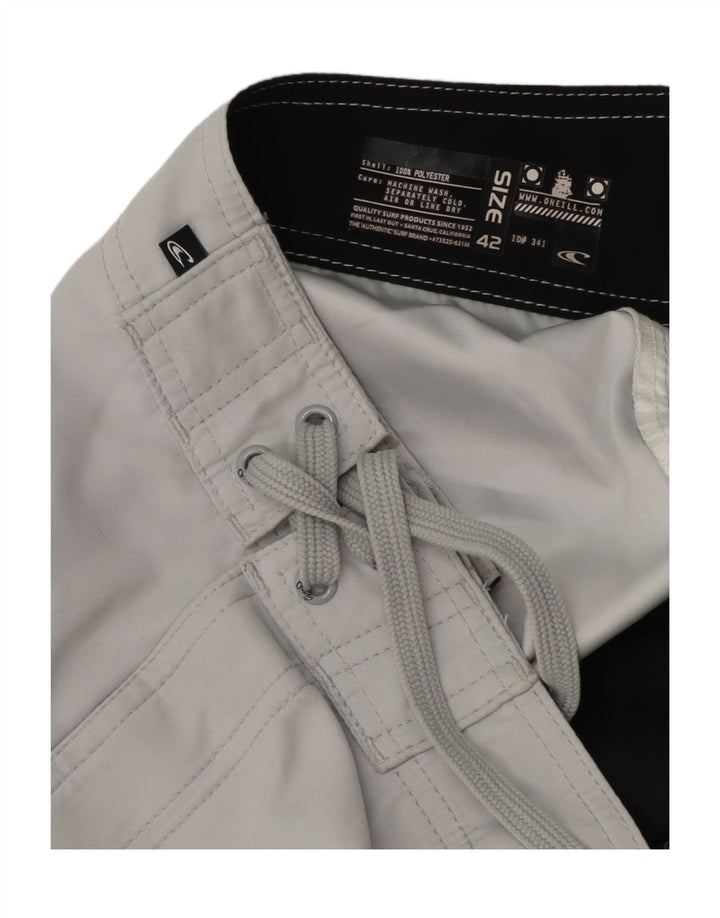 O'NEILL Herren-Badeshorts mit Grafik, 2XL, graues Farbblock-Polyester