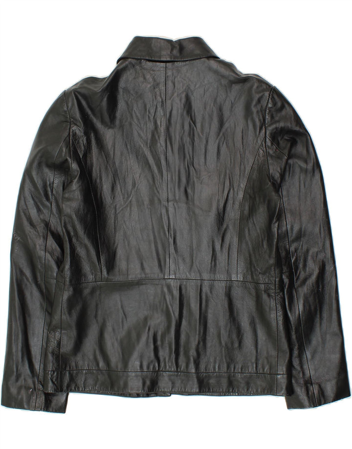 CONBIPEL Womens Leather Jacket IT 46 Large Black Leather Vintage Conbipel and Second-Hand Conbipel from Messina Hembry 