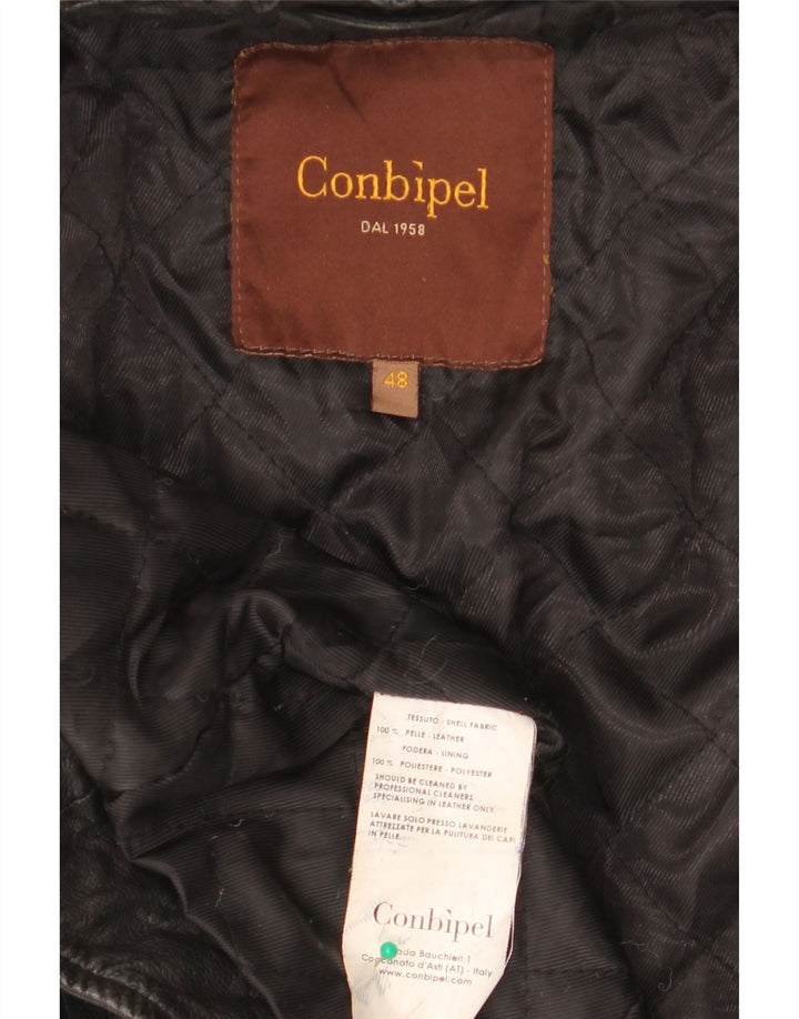 Conbipel Herren Lederjacke IT 48 Medium Schwarz