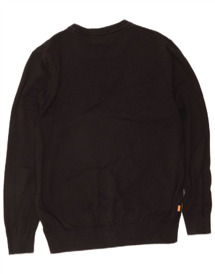 Timberland Herren-Pullover mit Rundhalsausschnitt, mittelschwarze Baumwolle