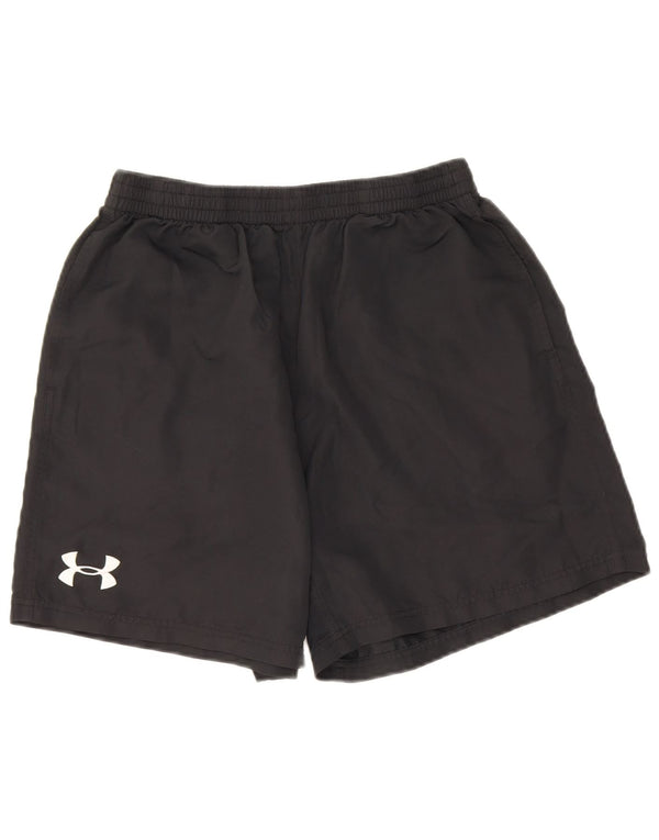 Under Armour Heat Gear Sportshorts für Jungen, 11–12 Jahre, groß, schwarzes Polyester