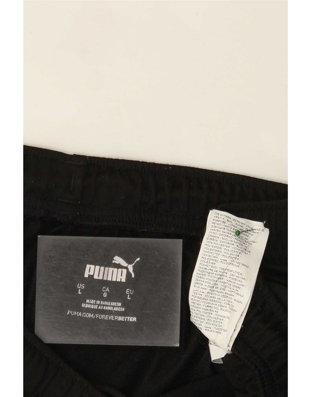 Puma Herren-Trainingshose, groß, aus schwarzem Polyester