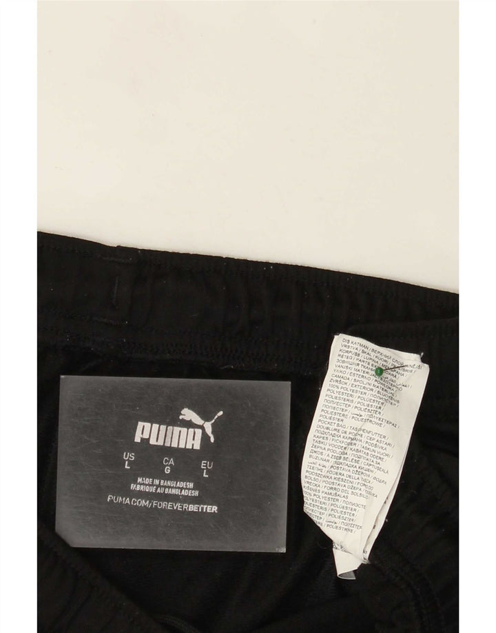 Puma Herren-Trainingshose, groß, aus schwarzem Polyester