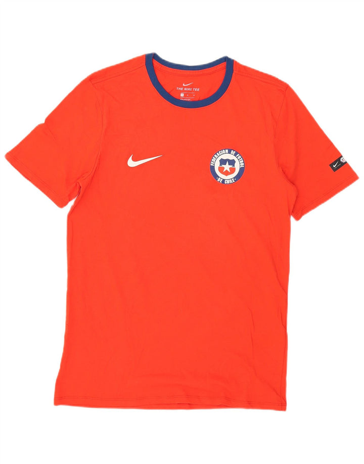 Nike Herren Athletic Cut T-Shirt-Oberteil aus mittelroter Baumwolle