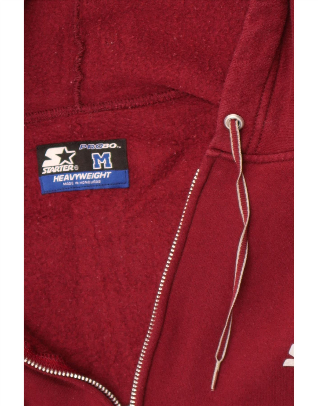 Starter Damen Loose Fit Zip Hoodie Pullover UK 14 Medium Maroon