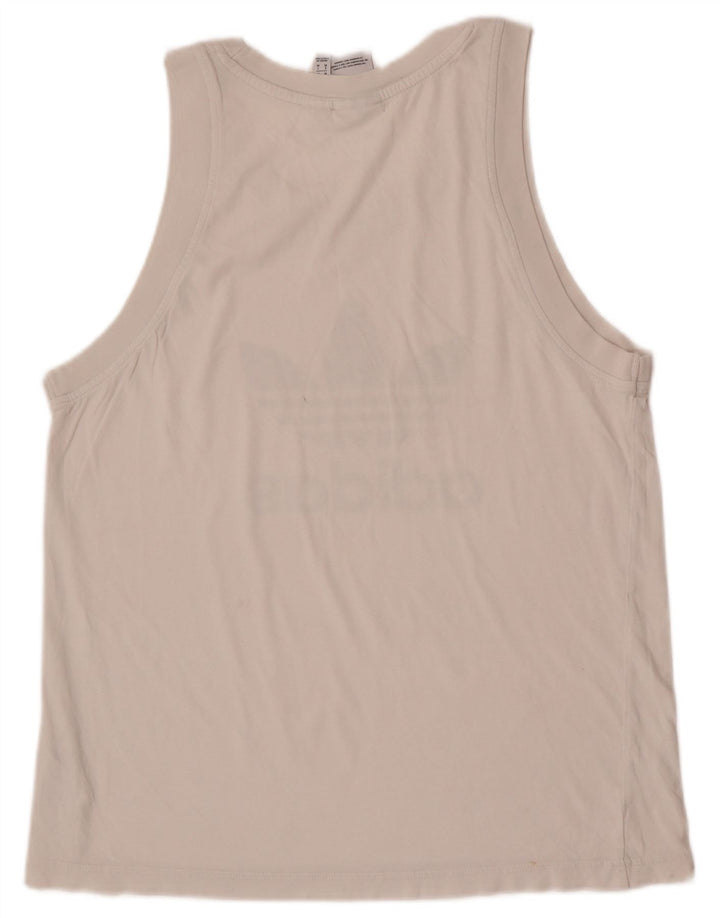 Adidas Herren Graphic Vest Top Mittelweiße Baumwolle