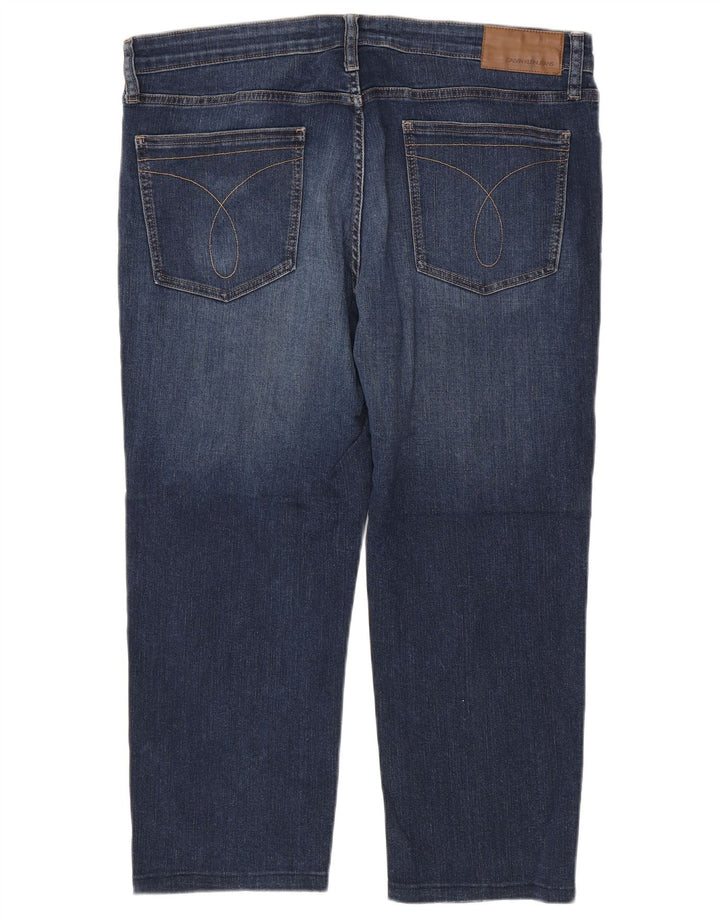 Calvin Klein Herren Slim Jeans W38 L24 Blaue Baumwolle