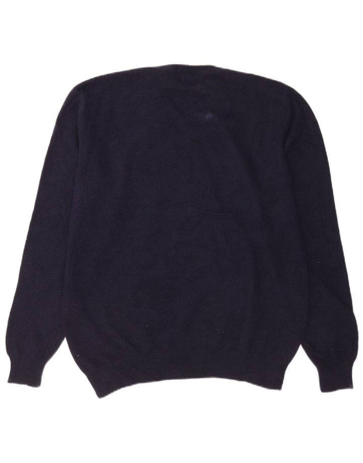 Marks & Spencer Herren-Pullover mit V-Ausschnitt, groß, marineblauer Kaschmir