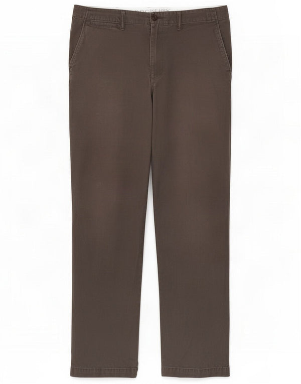 Dockers Herren gerade Chinohose W33 L34 Graue Baumwolle