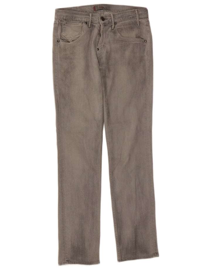 Levi's Damen 519 Slim Jeans W30 L32 Graue Baumwolle