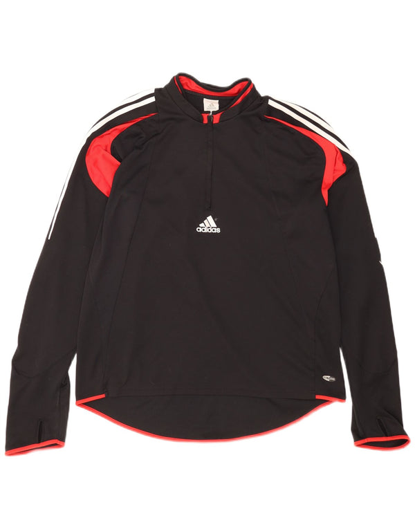 Adidas Herren Climacool Pullover-Trainingsanzug mit Reißverschluss, XL, Schwarz, Farbblock