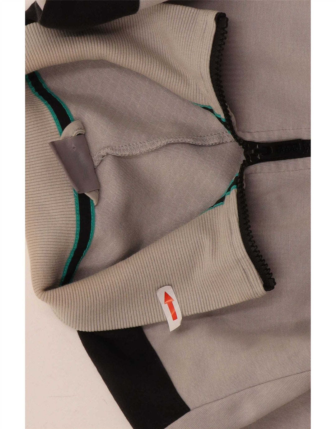 Puma Damen-Trainingsanzug-Oberteiljacke UK 16 Large Graue Colourblock-Baumwolle