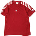 Adidas Herren Grafik-T-Shirt-Oberteil aus mittlerer burgunderroter Baumwolle