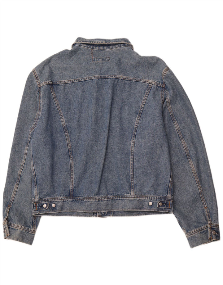 REPLAY Herren Jeansjacke UK 44 2XL Blaue Baumwolle