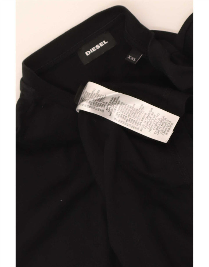 Diesel Herren Grafik T-Shirt Top 2XL Schwarz Baumwolle