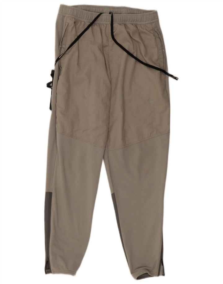 NIKE Mens Tracksuit Trousers Joggers Medium  Grey Colourblock