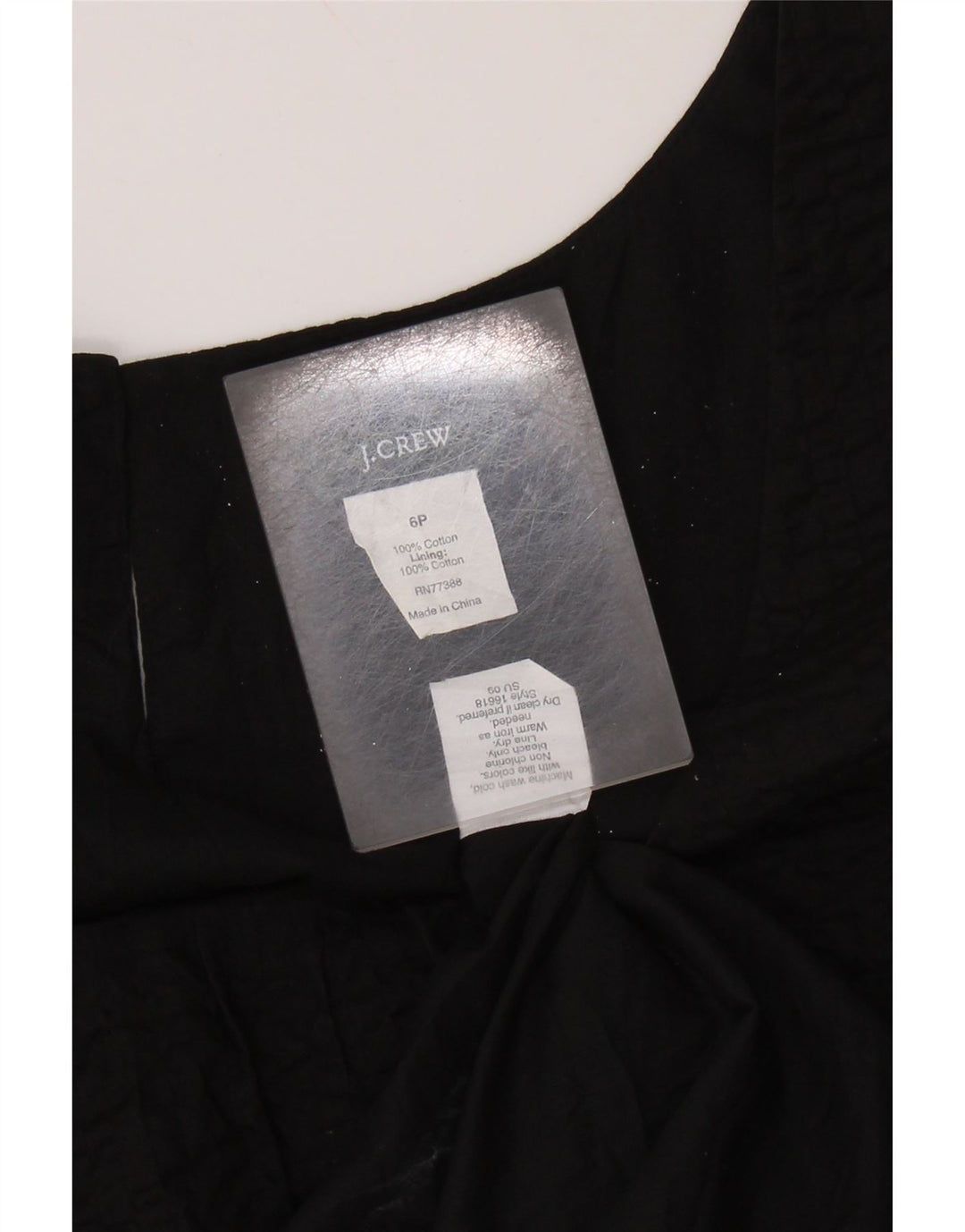 J. Crew Damen Ärmelloses A-Linien-Kleid US 6 Mittelschwarze Baumwolle