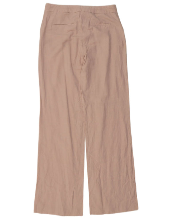 Zara Damen-Freizeithose mit weitem Bein, mittelgroß, W28, L35, rosa Viskose