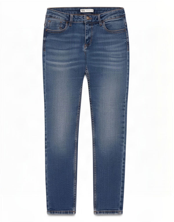 Zara Damen Skinny Jeans EU 38 Small W28 L27 Blaue Baumwolle