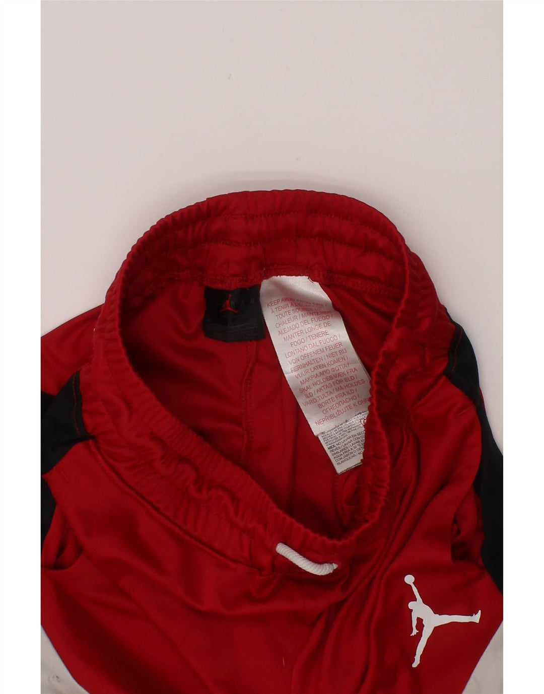 JORDAN Boys Sport Shorts 8-9 Years Small  Red Colourblock Polyester Vintage Jordan and Second-Hand Jordan from Messina Hembry 