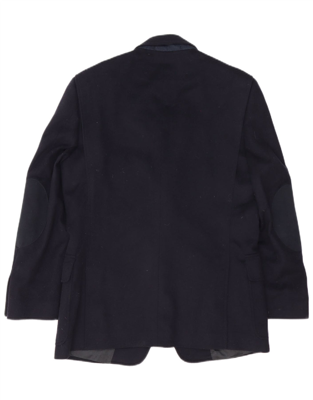 Vintage Herren 2-Knopf-Blazerjacke IT 48 Mittelmarineblaue Schurwolle