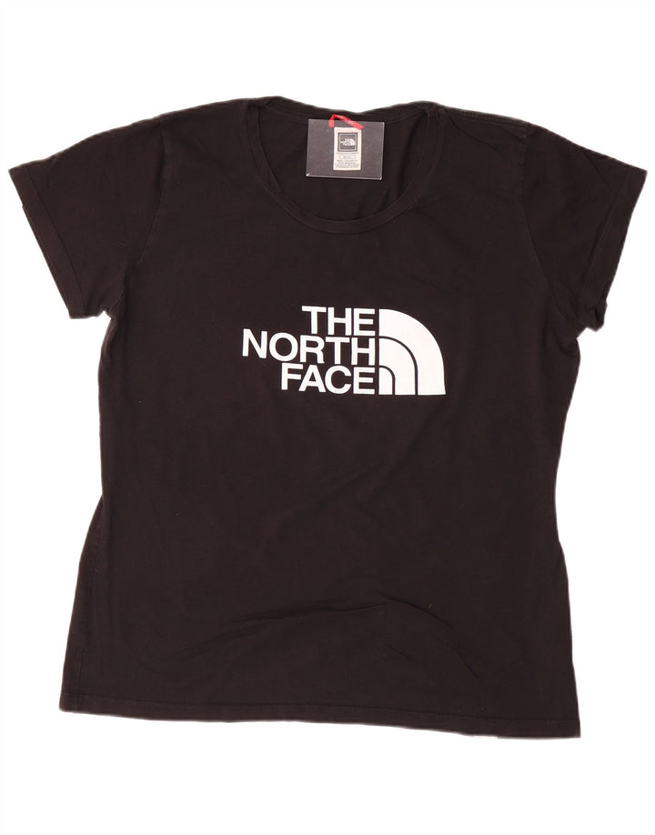 THE NORTH FACE Damen Grafik T-Shirt Top UK 18 XL Schwarz Baumwolle