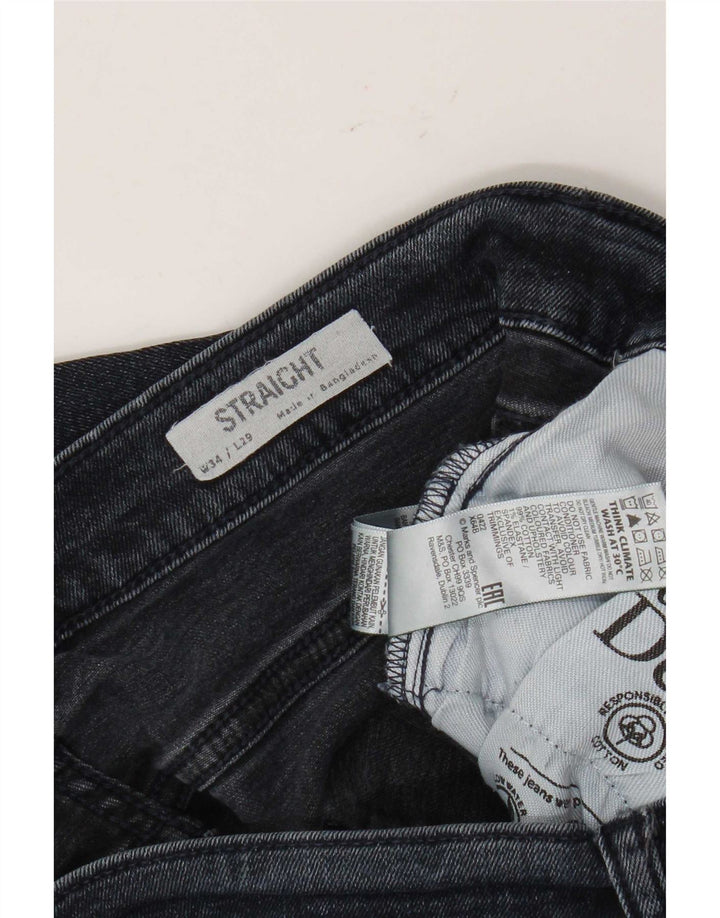 Marks & Spencer Herren Straight Jeans W34 L29 Marineblaue Baumwolle