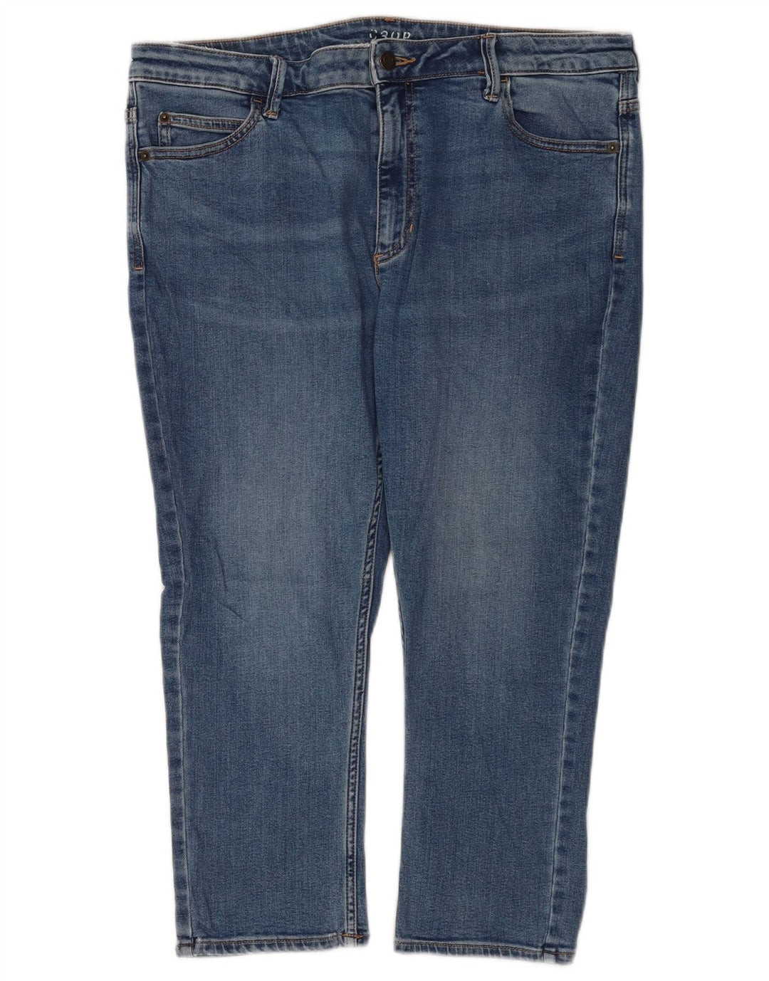 Marks & Spencer Damen Capri-Jeans, UK 16, Größe L, W36, L21, Blau, Baumwolle