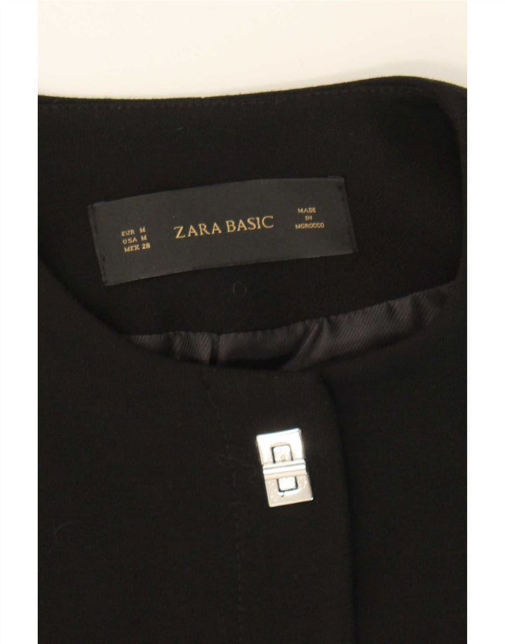 Zara Damen 1-Knopf-Blazerjacke UK 12 Mittelschwarz