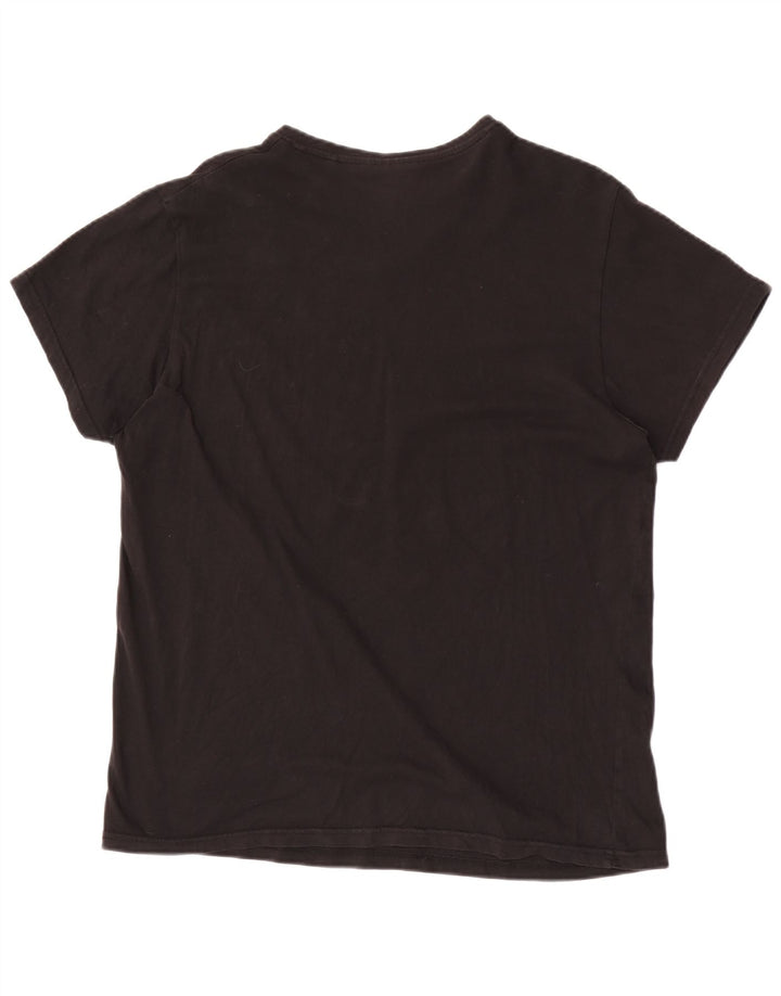 Lee Cooper Herren T-Shirt Top Large Schwarz Baumwolle