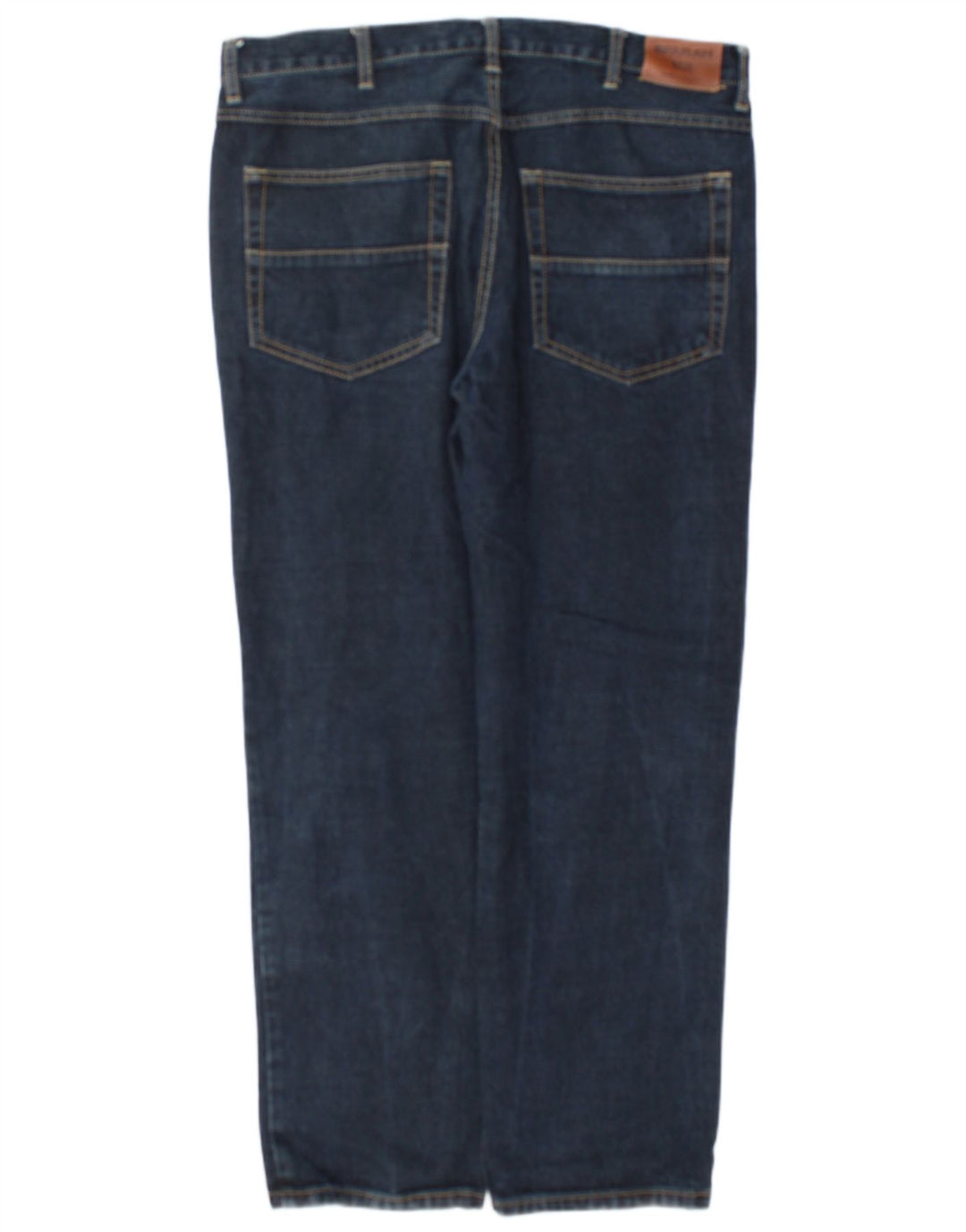 Farah Herren Straight Jeans W36 L32 Marineblaue Baumwolle