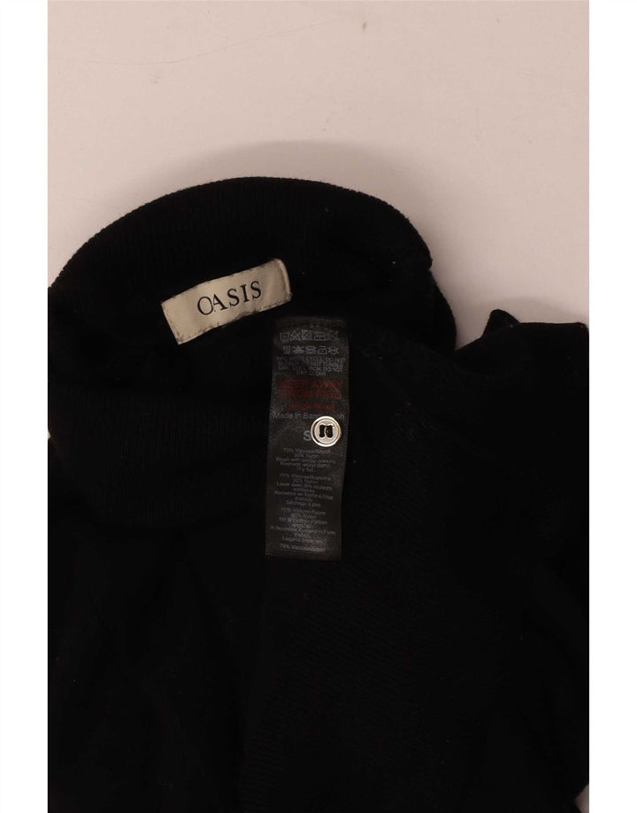 Oasis Rollkragenpullover für Damen, Gr. 10, Größe S, Schwarz, Viskose