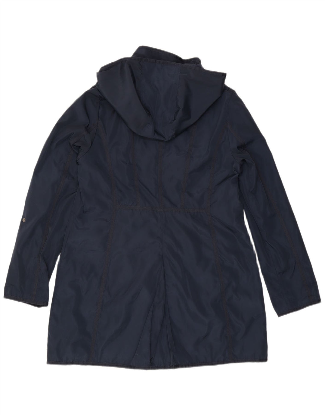 DKNY Damen-Windbreaker-Mantel mit Kapuze, UK 16, Größe L, Marineblau, Polyester