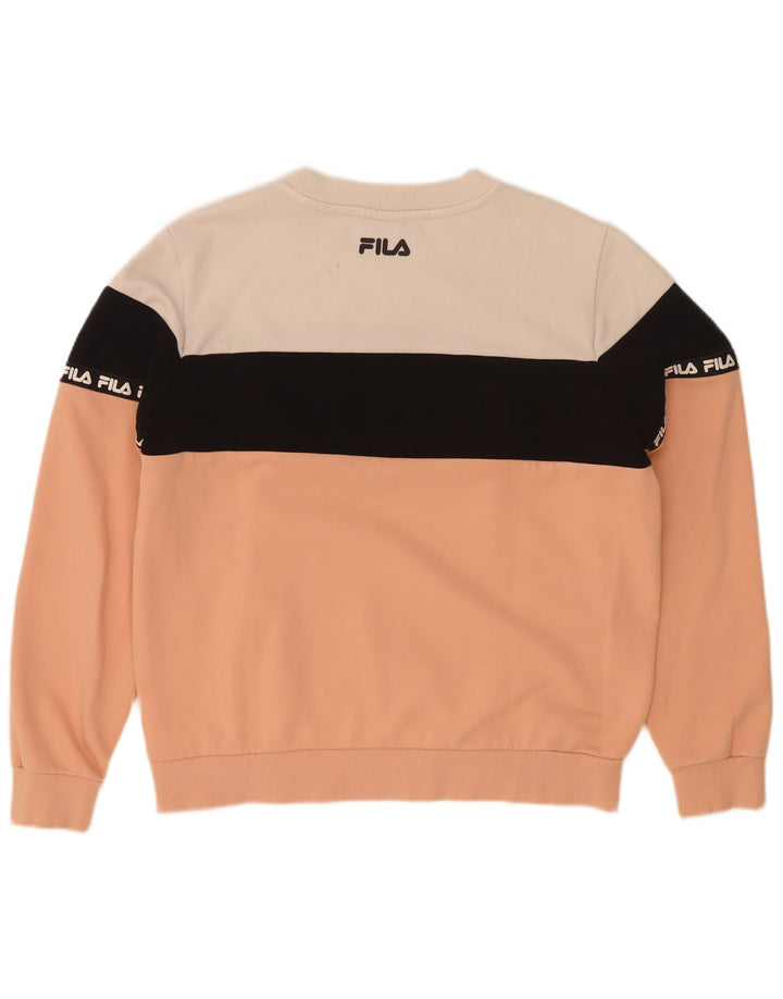 Fila Damen Grafik-Sweatshirt-Pullover UK 14 Medium Mehrfarbig