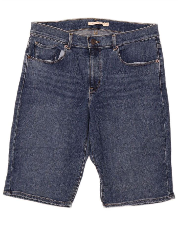 Levi's Damen-Bermuda-Jeansshorts W30 aus mittelblauer Baumwolle
