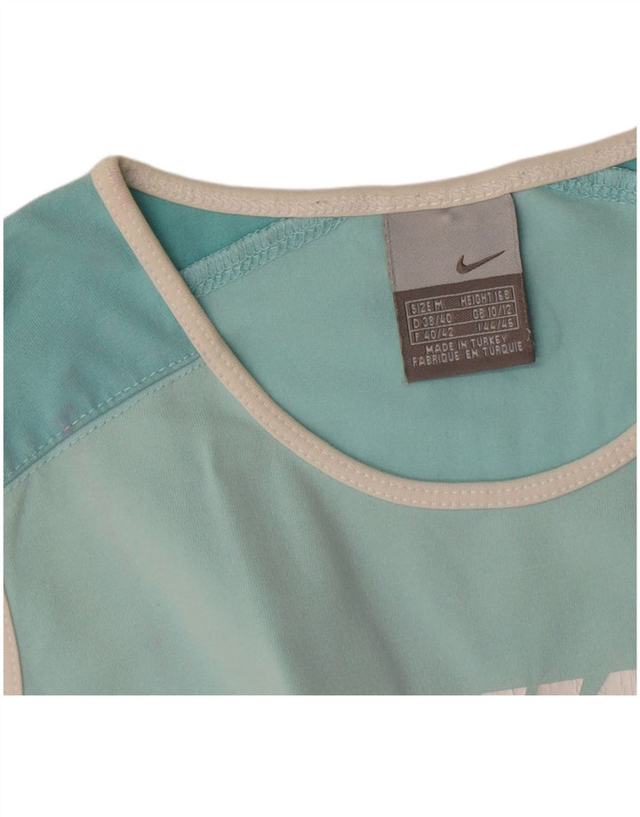 Nike Damen Crop Graphic Vest Top UK 10/12 Medium Türkis