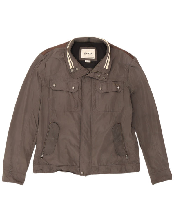 Geox Herren Bomberjacke UK 46 3XL Grau Polyester