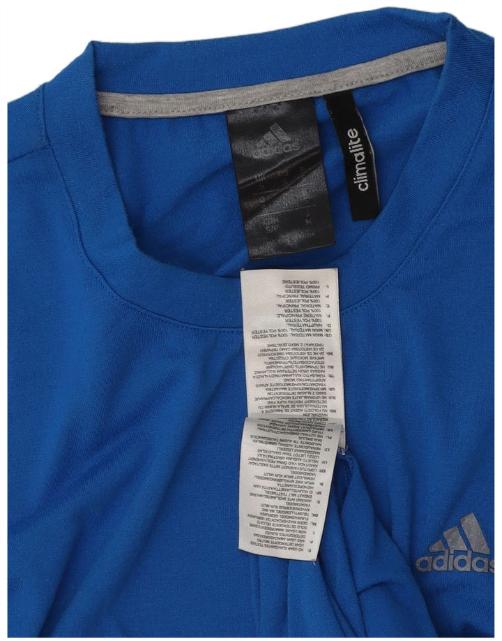 Adidas Herren Climalite T-Shirt Top Small Blau Polyester
