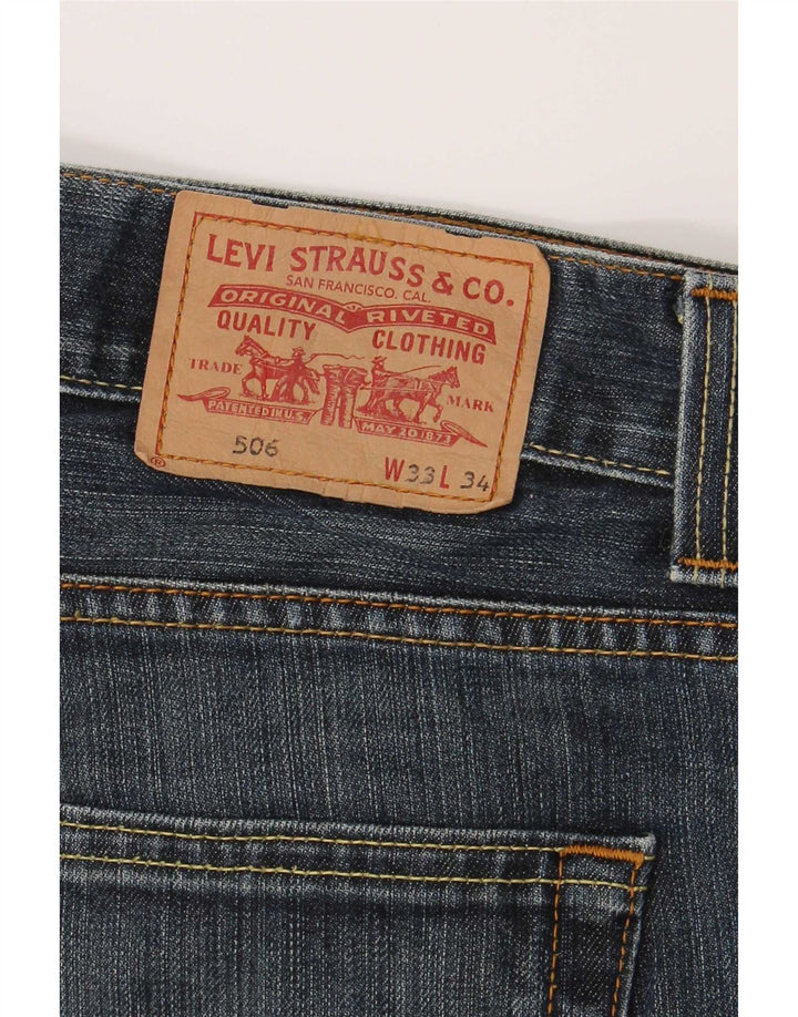 Levi's Herren 506 Standard Fit Straight Jeans W33 L31 Blau