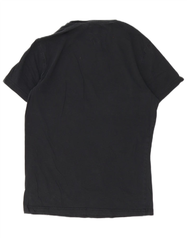 Tommy Hilfiger Herren T-Shirt Top Small Schwarz Baumwolle