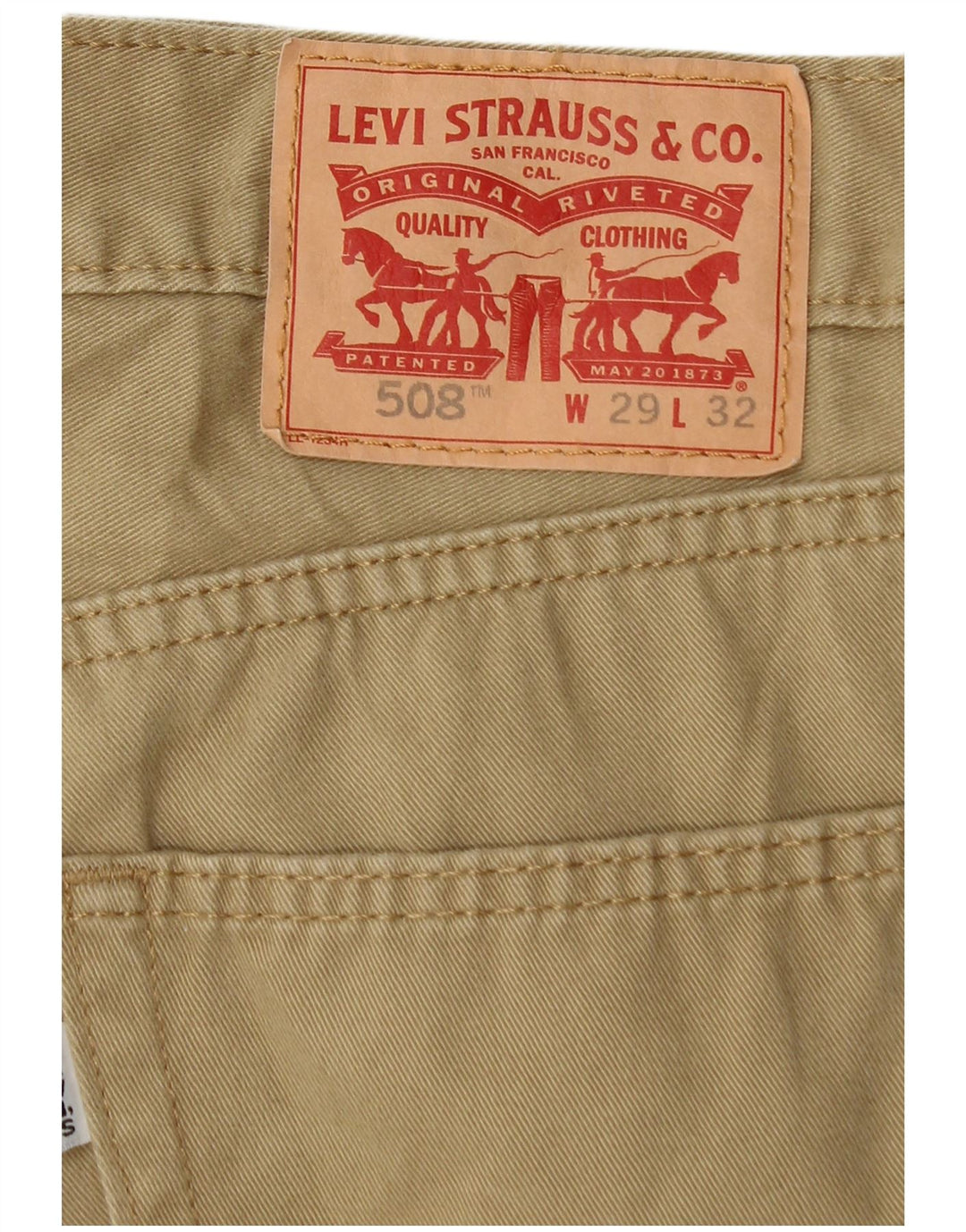 Levi's Herren 508 Regular Tapered Freizeithose W29 L27 Beige Baumwolle