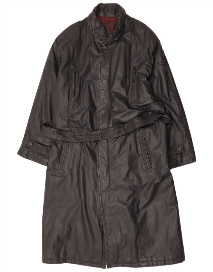 Montes Herren Ledermantel IT 56 3XL Schwarzes Leder