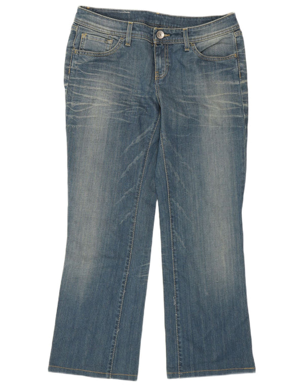 Benetton Damen Bootcut Jeans W29 L27 Blaue Baumwolle