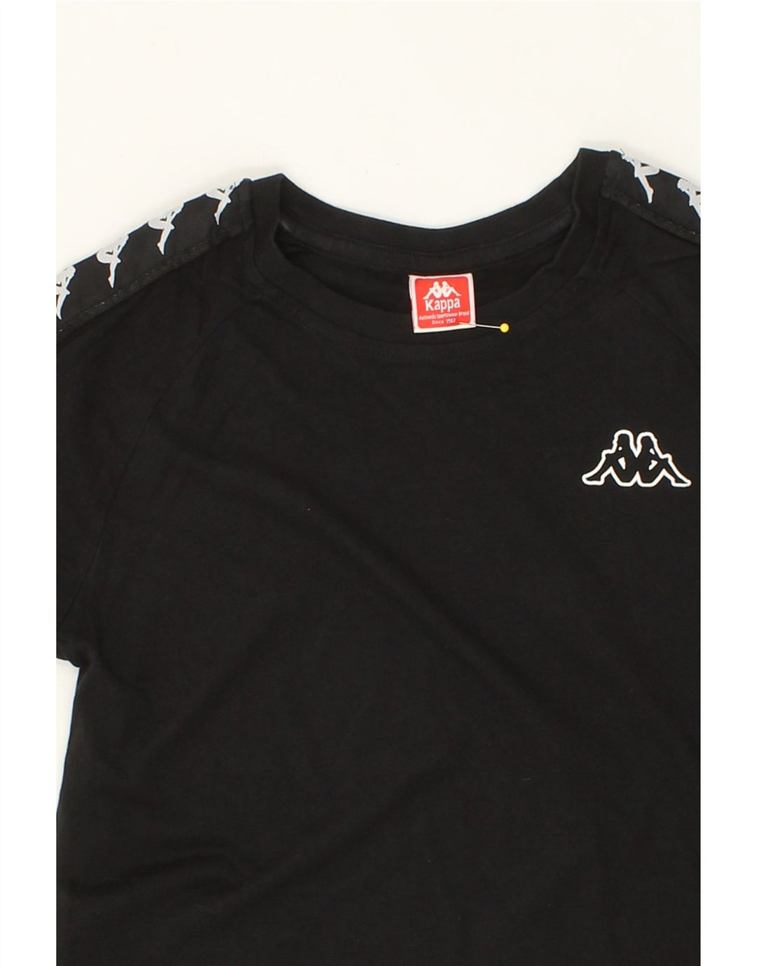 KAPPA Womens Graphic T-Shirt Top UK 12 Medium Black Cotton Vintage Kappa and Second-Hand Kappa from Messina Hembry 