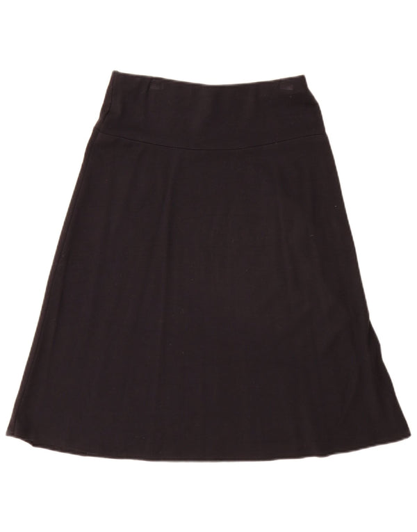 Marks & Spencer Damen A-Linienrock UK 8 Small W26 Schwarze Viskose