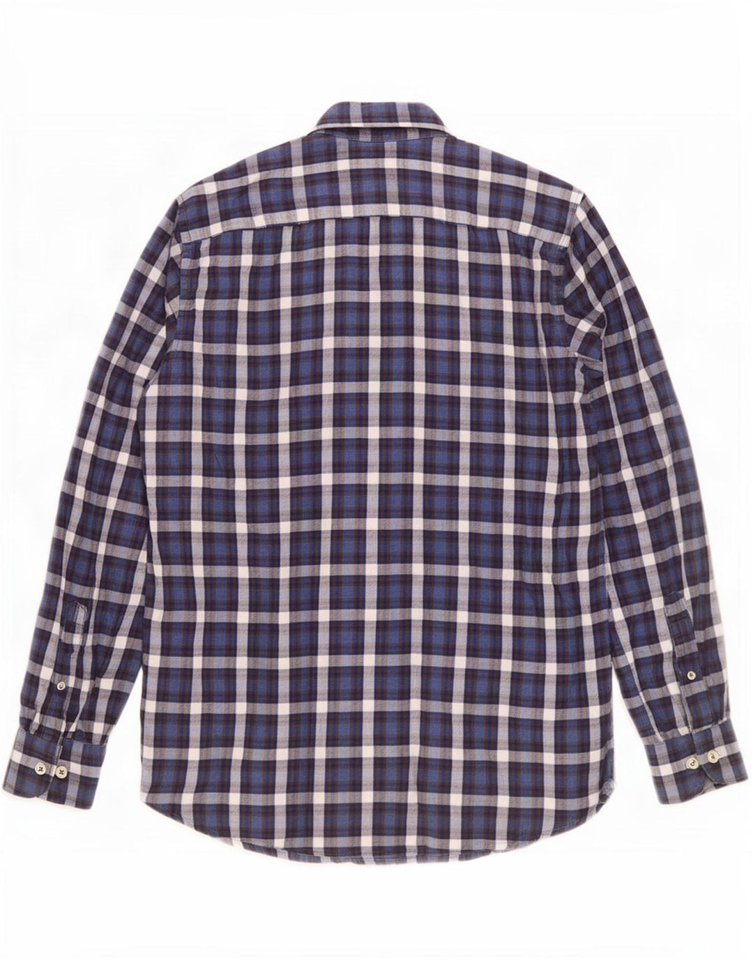 Carrera Herren-Flanellhemd mit normaler Passform, mittlere marineblaue Karo-Baumwolle