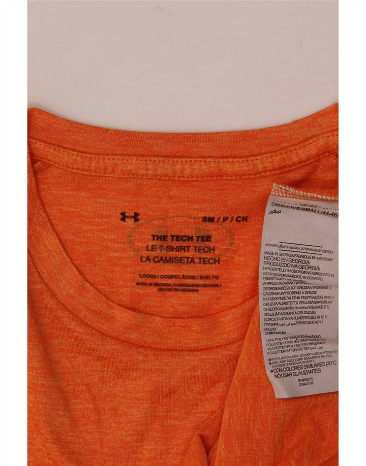 Under Armour Herren The Tech Tee T-Shirt Top Small Orange Polyester