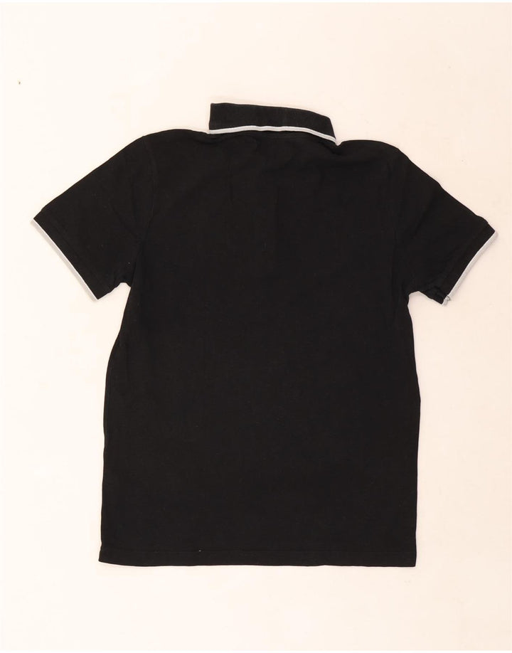 Kappa Herren-Poloshirt, klein, schwarz, gestreift, Baumwolle